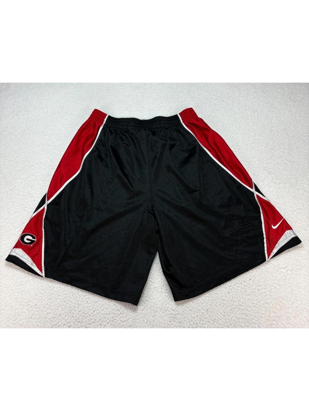 Y2K Nike Team Georgia Bulldogs Men's Large Basketball Shorts Black Athletic